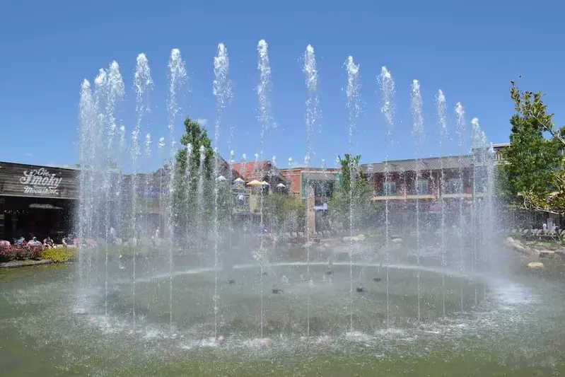 fountain at The Island in Pigeon Forge