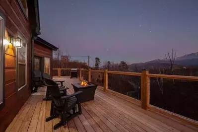 stacked deck cabin with a view
