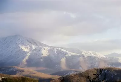snowy mountains