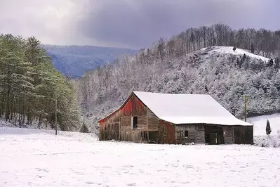 snow in the smoky mountains