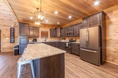 kitchen at smoky mountain cabin