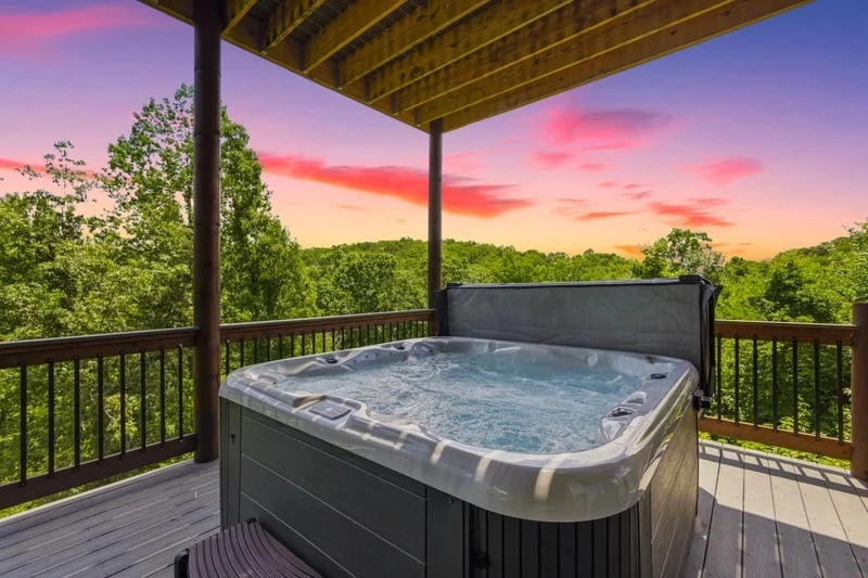pigeon forge cabins hot tub game room